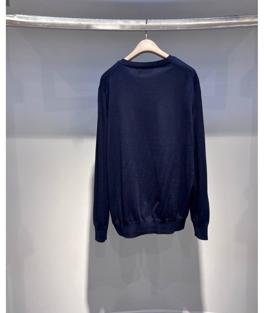 BRUNELLO CUCINELLI Темно-синий шерстяной джемпер / свитер, фото 2
