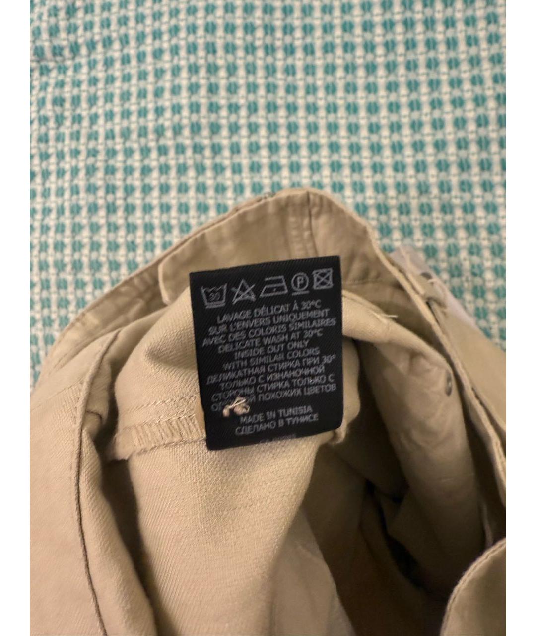 ISABEL MARANT ETOILE Бежевые хлопковые прямые брюки, фото 6