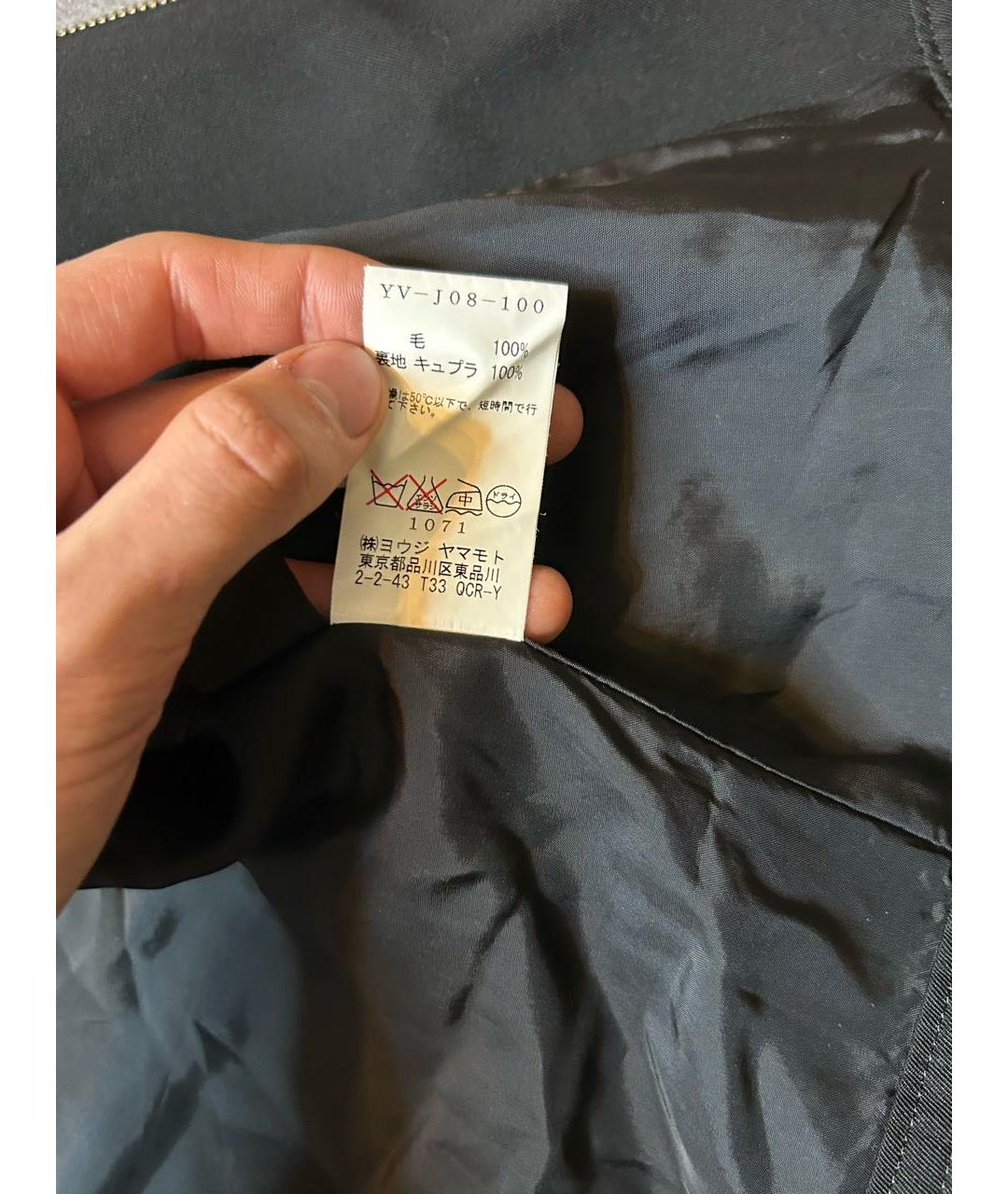 YOHJI YAMAMOTO Черный шерстяной жакет/пиджак, фото 7