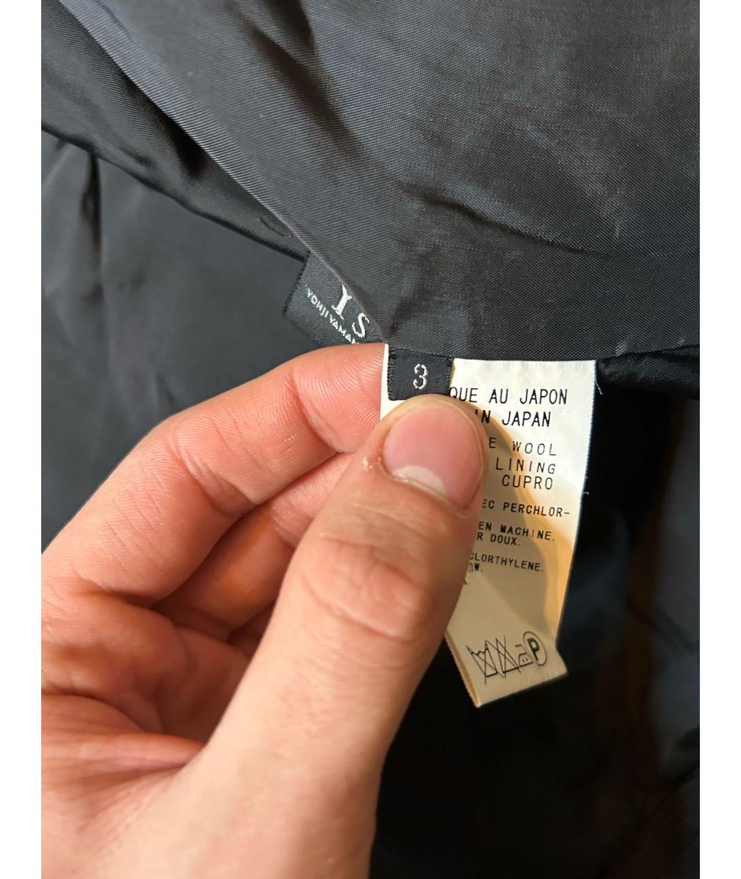 YOHJI YAMAMOTO Черный шерстяной жакет/пиджак, фото 6