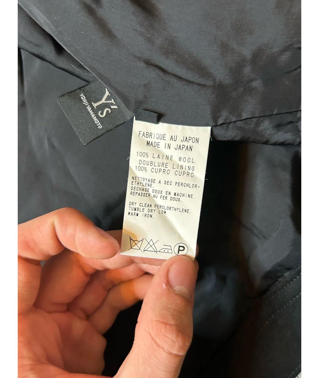 YOHJI YAMAMOTO Черный шерстяной жакет/пиджак, фото 5