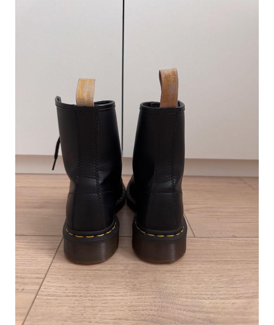 DR. MARTENS Черные кожаные ботинки, фото 4