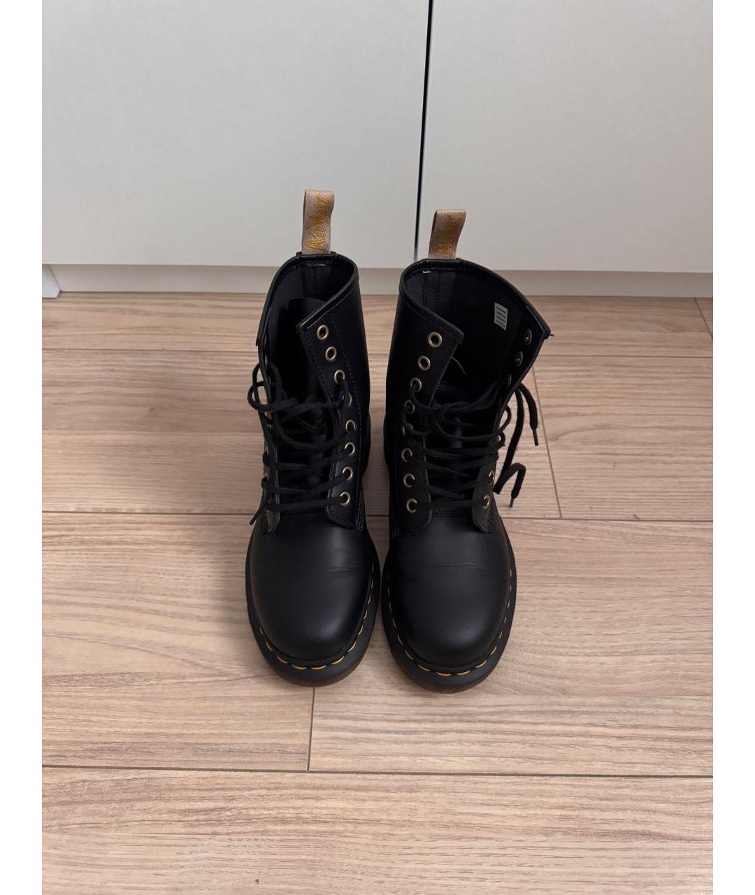 DR. MARTENS Черные кожаные ботинки, фото 2