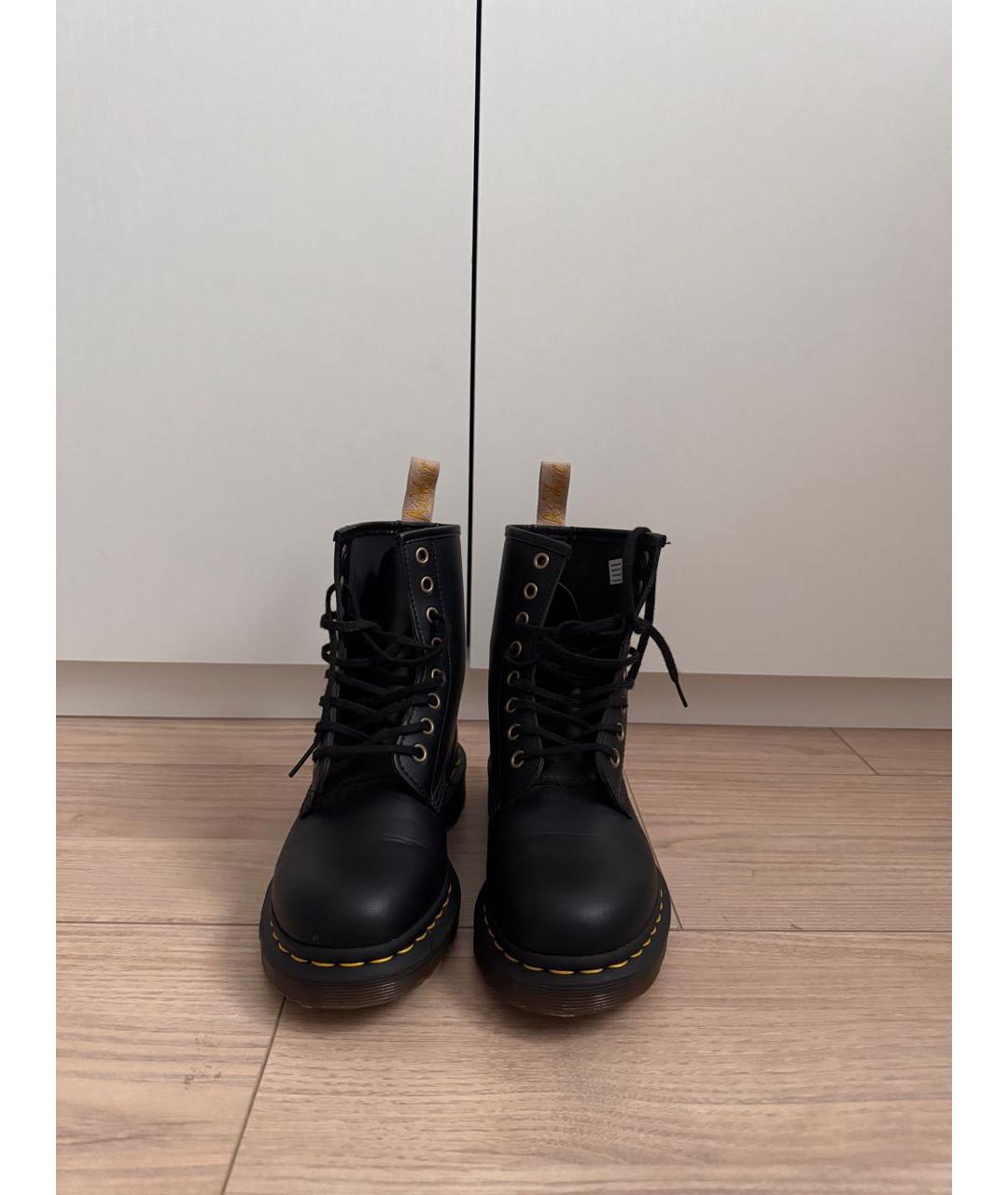 DR. MARTENS Черные кожаные ботинки, фото 5