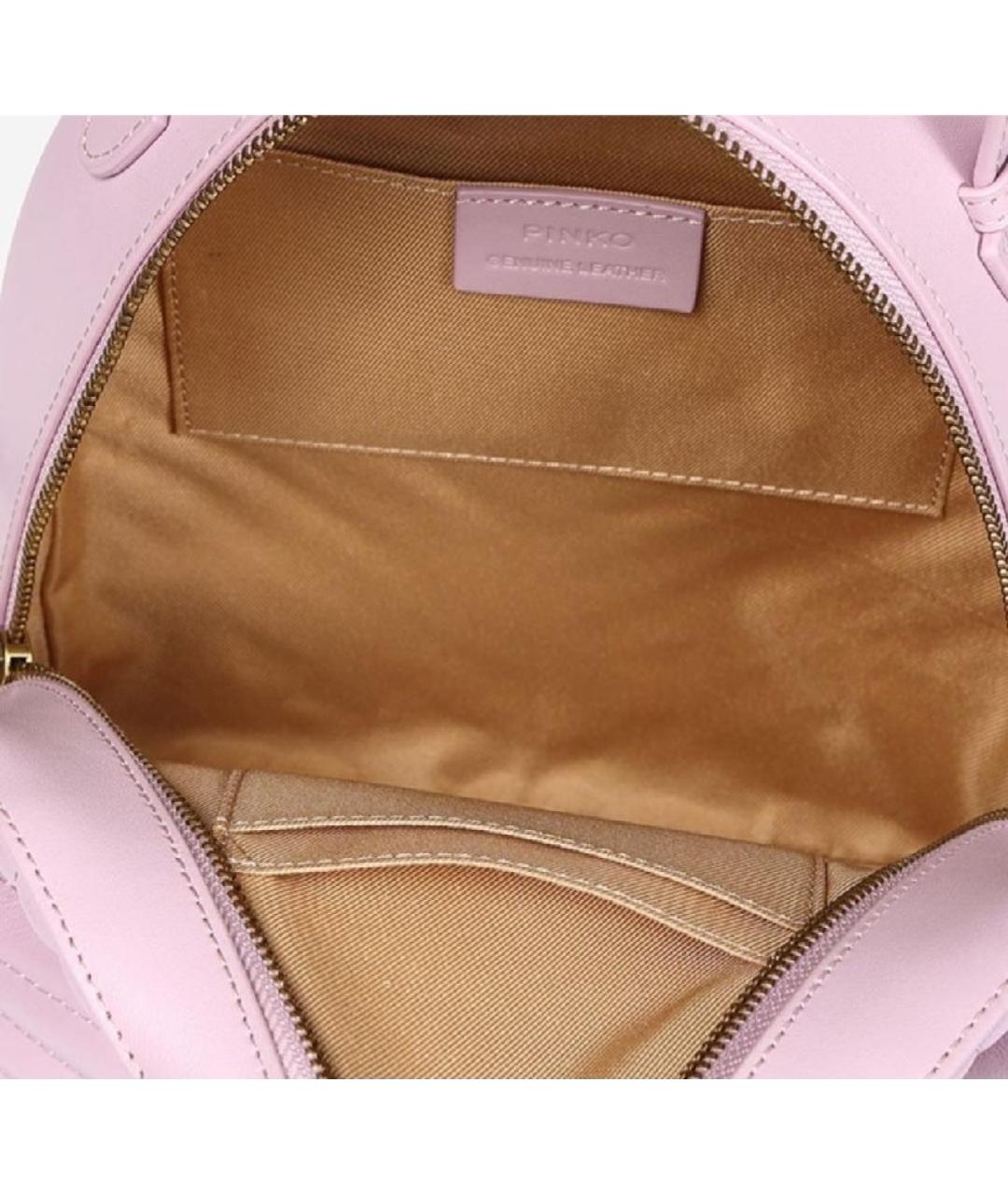 PINKO Розовый кожаный рюкзак, фото 4