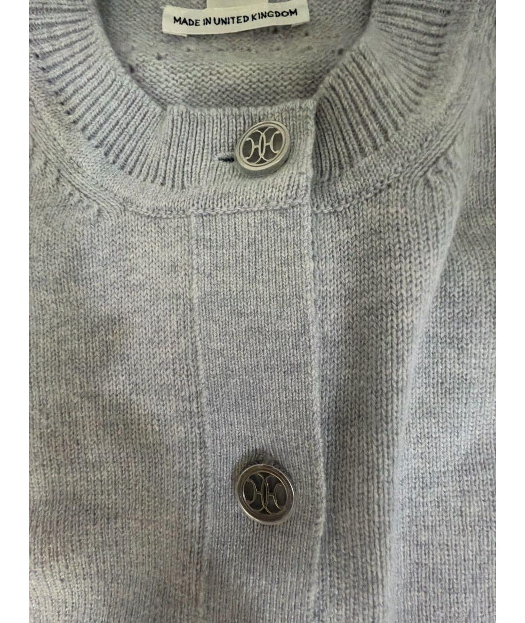 HERMES Серый кашемировый кардиган, фото 4
