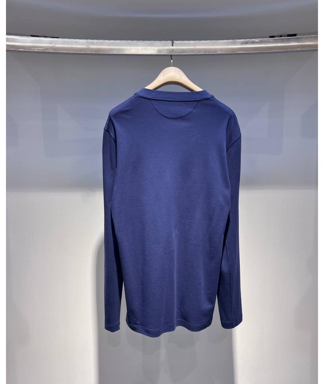 BRUNELLO CUCINELLI Темно-синий хлопковый джемпер / свитер, фото 2