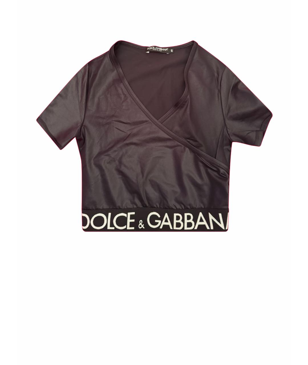 DOLCE&GABBANA Черная полиамидовая майка, фото 1