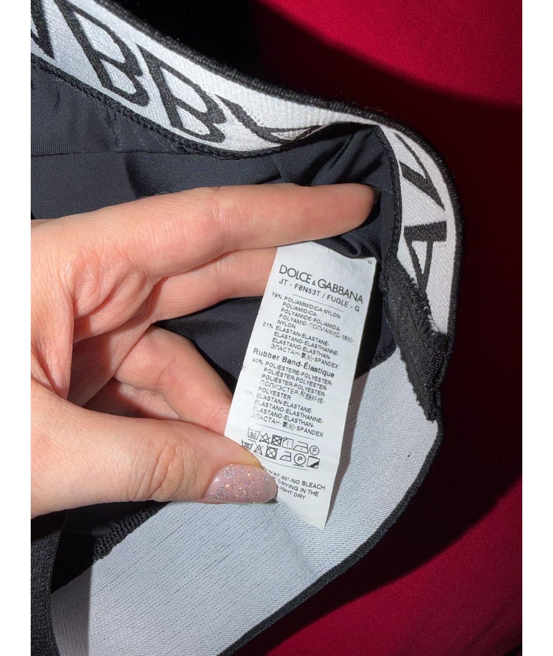 DOLCE&GABBANA Черная полиамидовая майка, фото 5