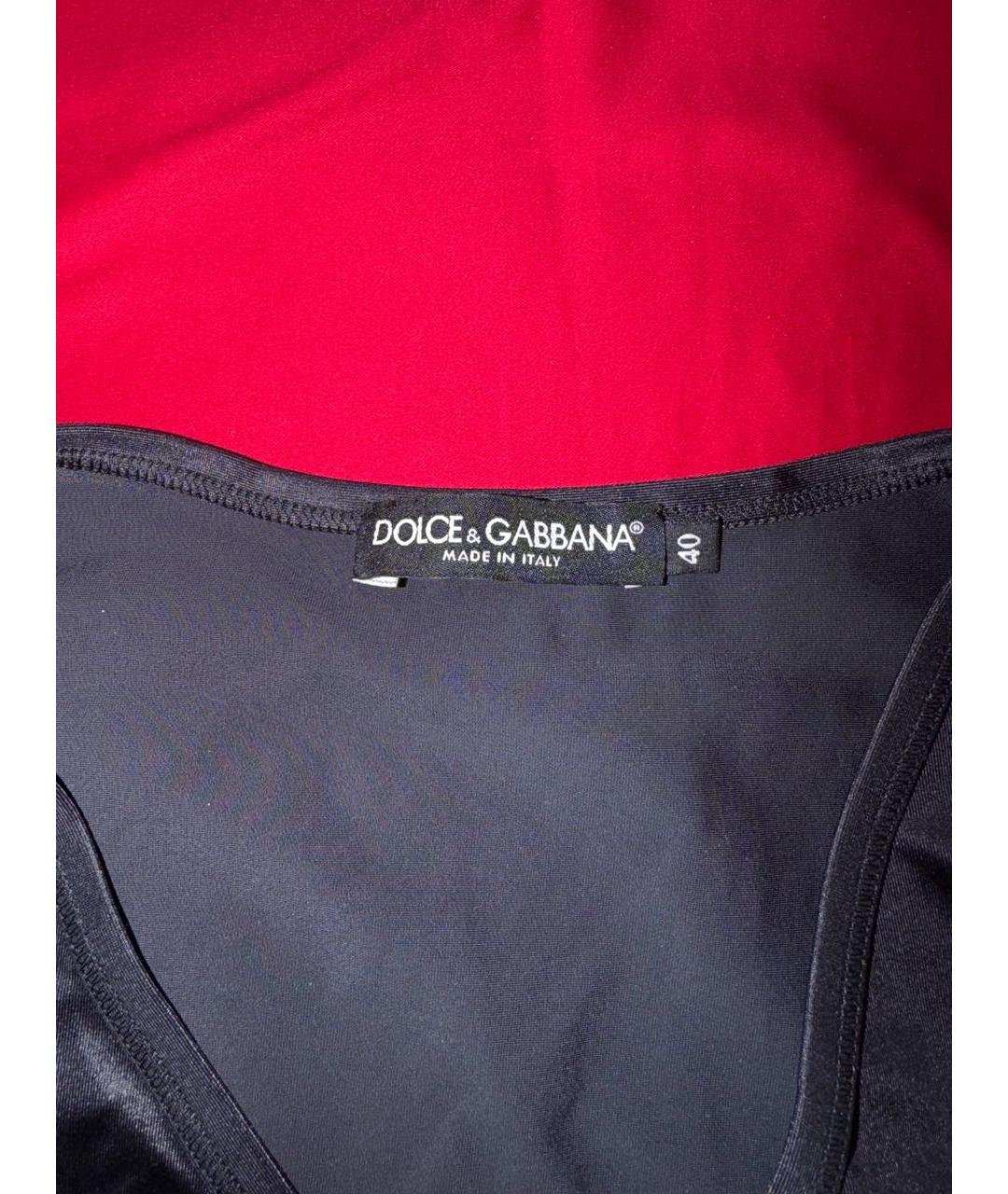 DOLCE&GABBANA Черная полиамидовая майка, фото 3