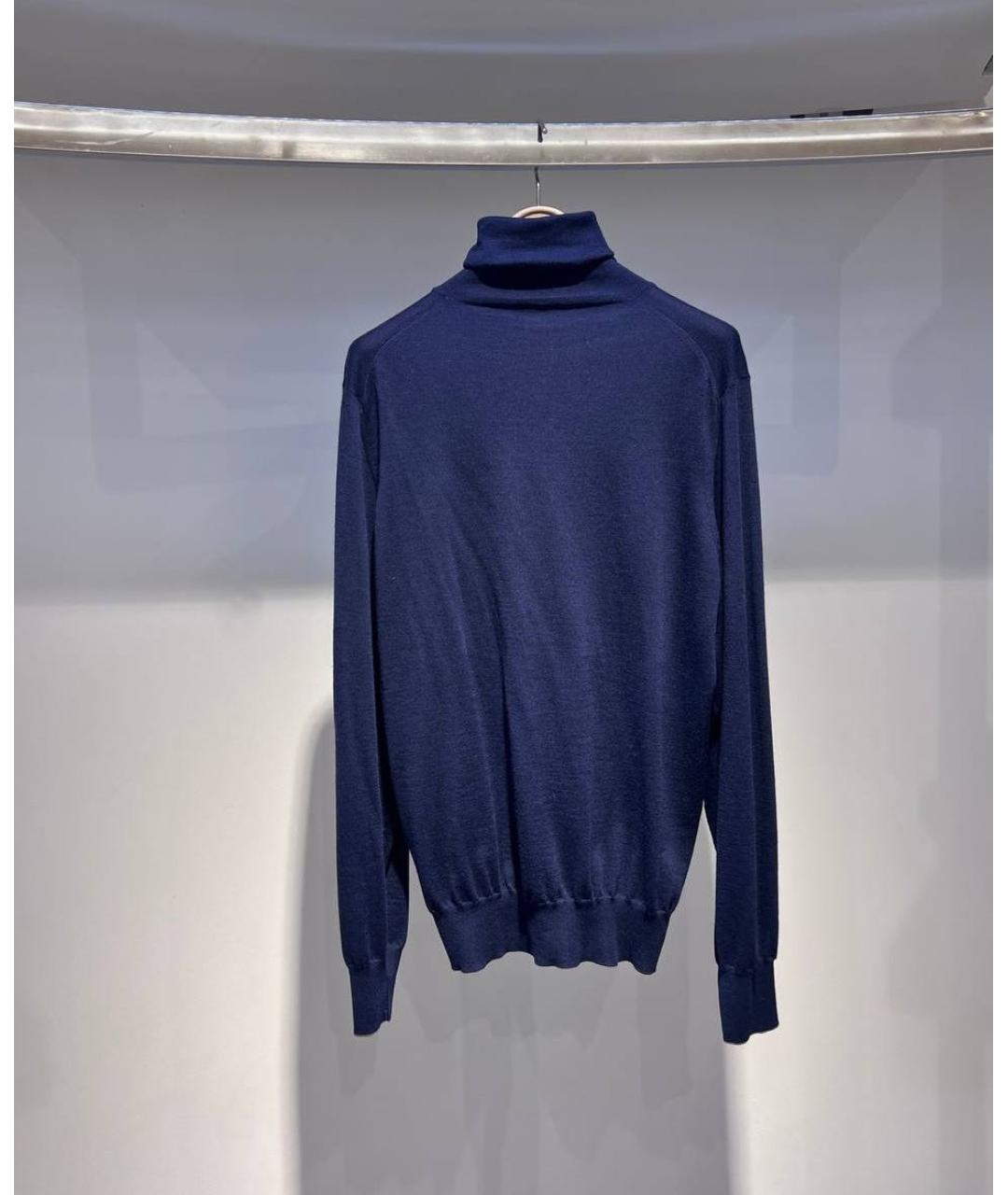BRUNELLO CUCINELLI Темно-синий шерстяной джемпер / свитер, фото 2