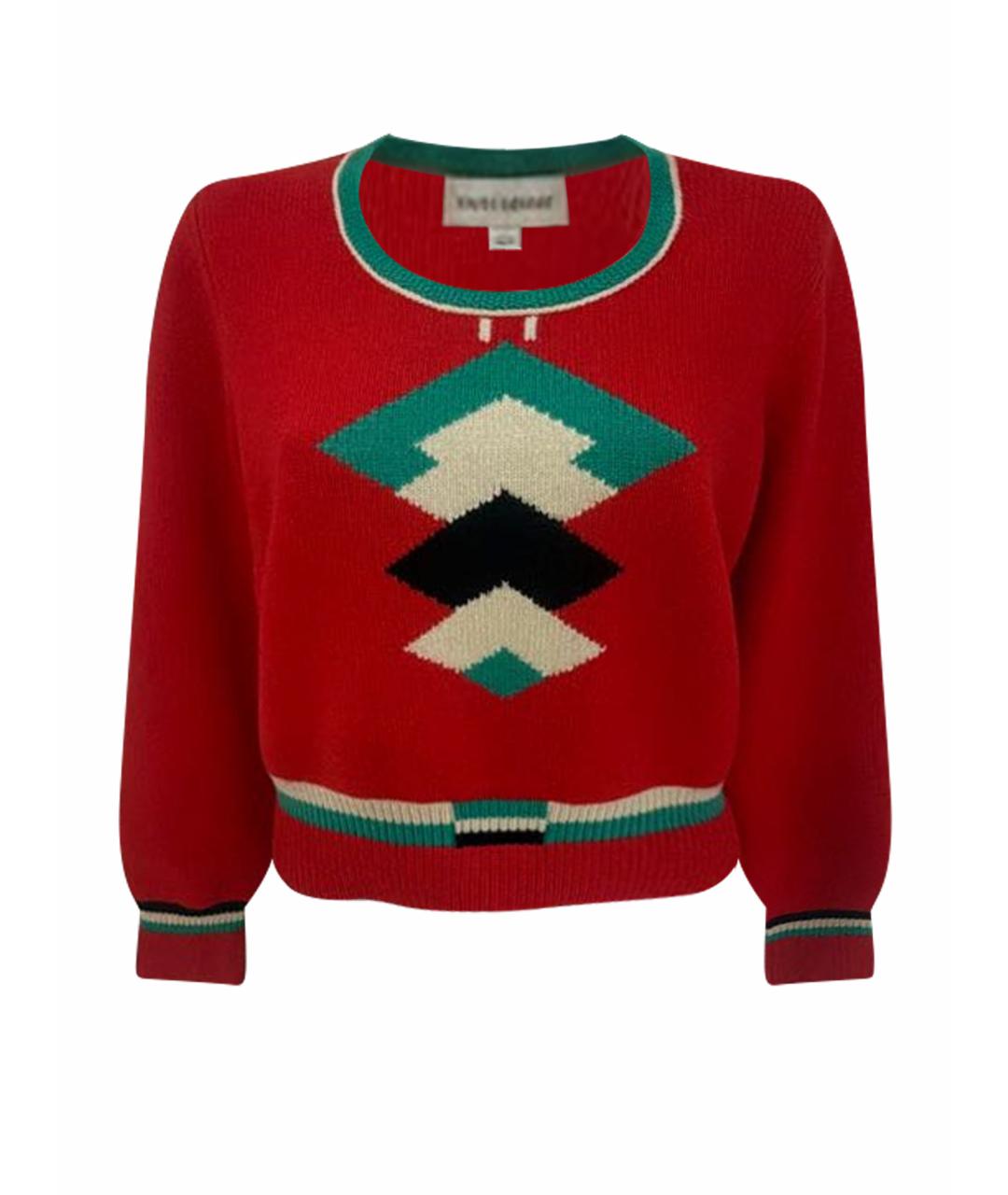 HERMES Красный шерстяной джемпер / свитер, фото 1