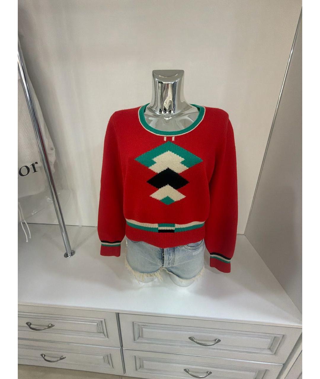 HERMES Красный шерстяной джемпер / свитер, фото 9