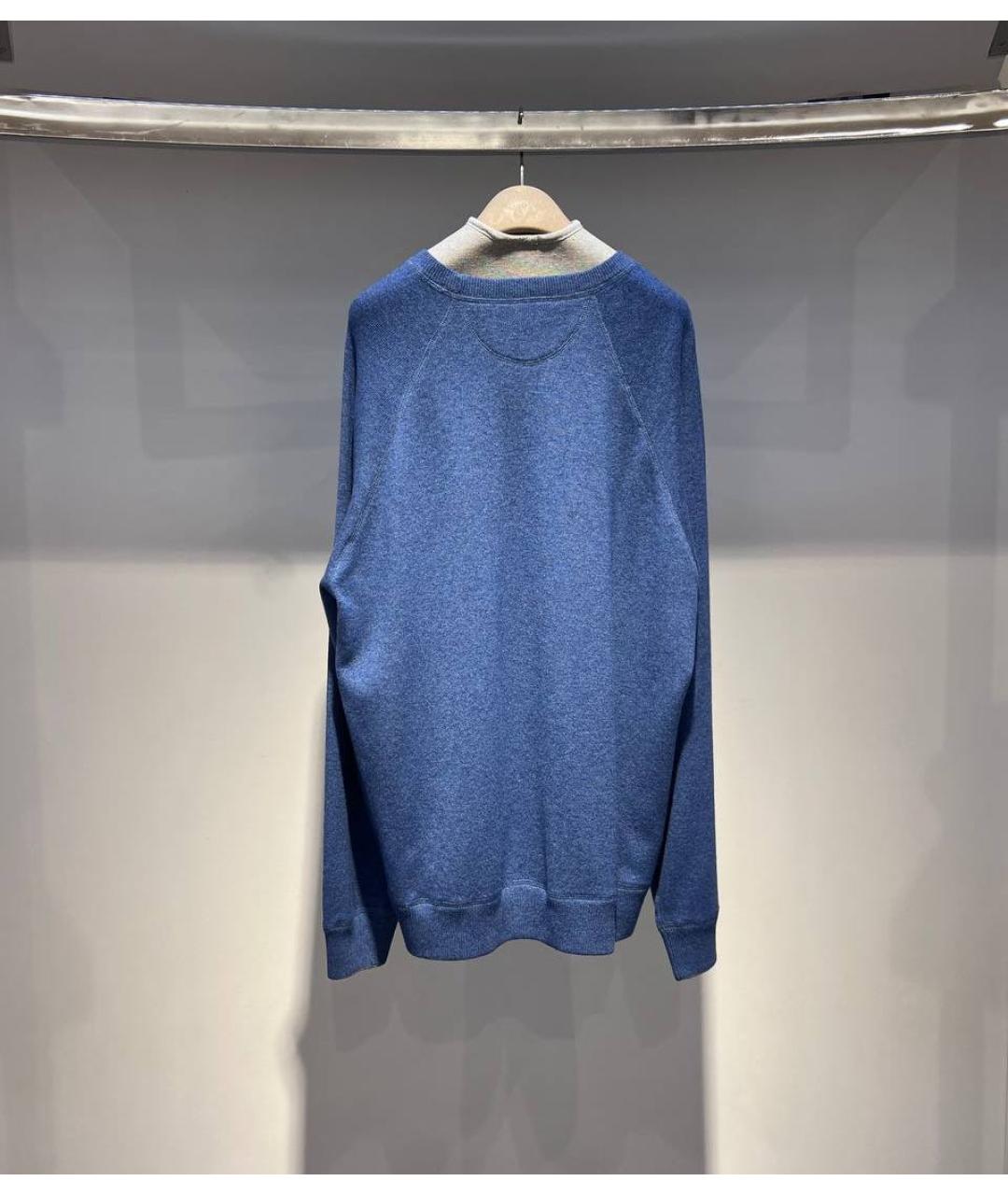 BRUNELLO CUCINELLI Голубой шерстяной джемпер / свитер, фото 2