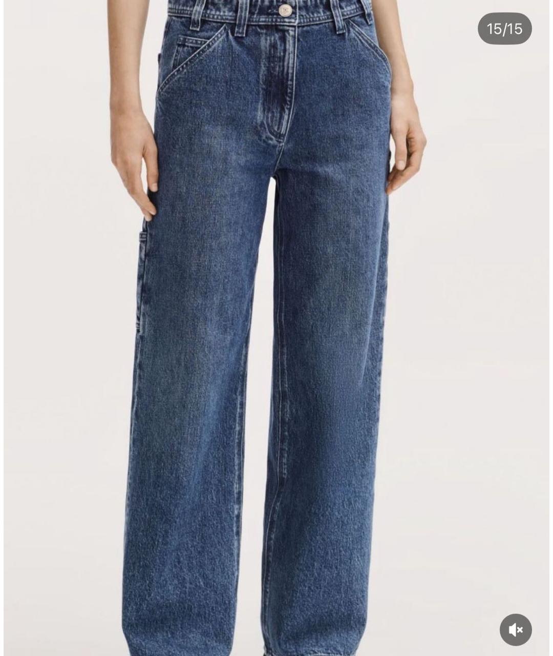 CHANEL Темно-синие хлопковые прямые джинсы, фото 5