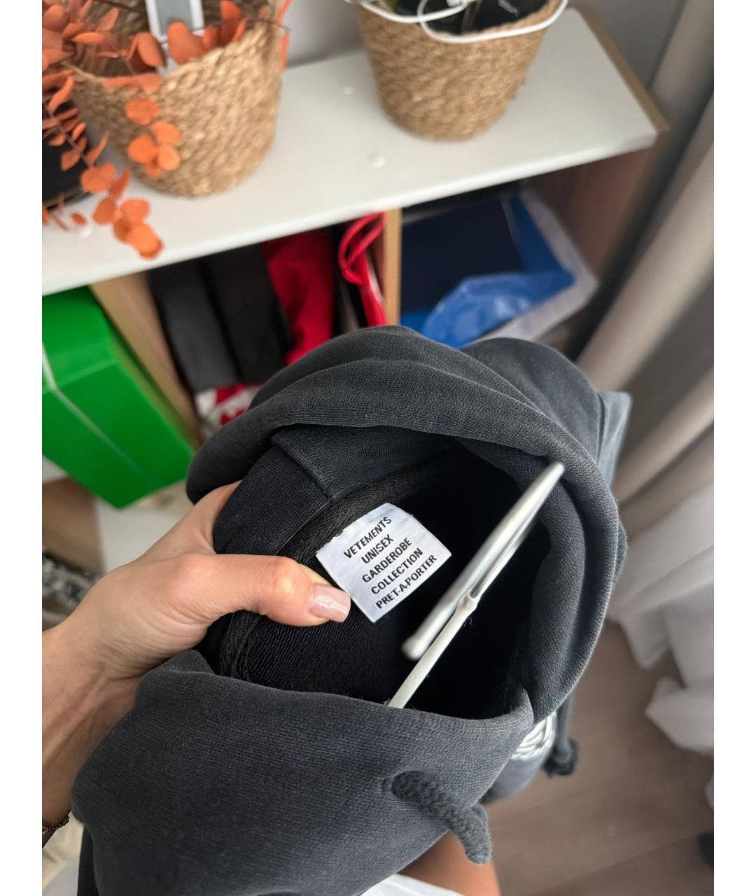 VETEMENTS Серый хлопковый джемпер / свитер, фото 3