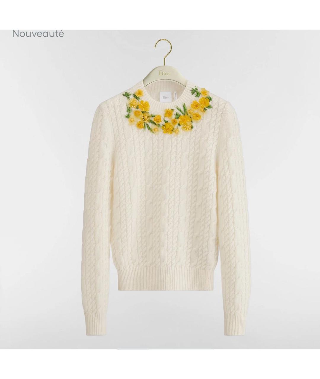 CHRISTIAN DIOR Желтый джемпер / свитер, фото 4