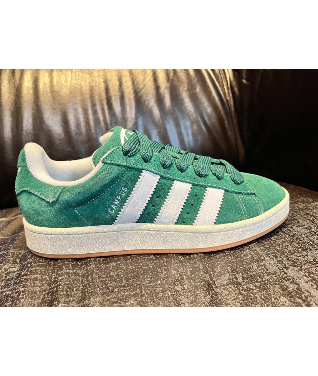 ADIDAS Зеленые замшевые кроссовки, фото 4