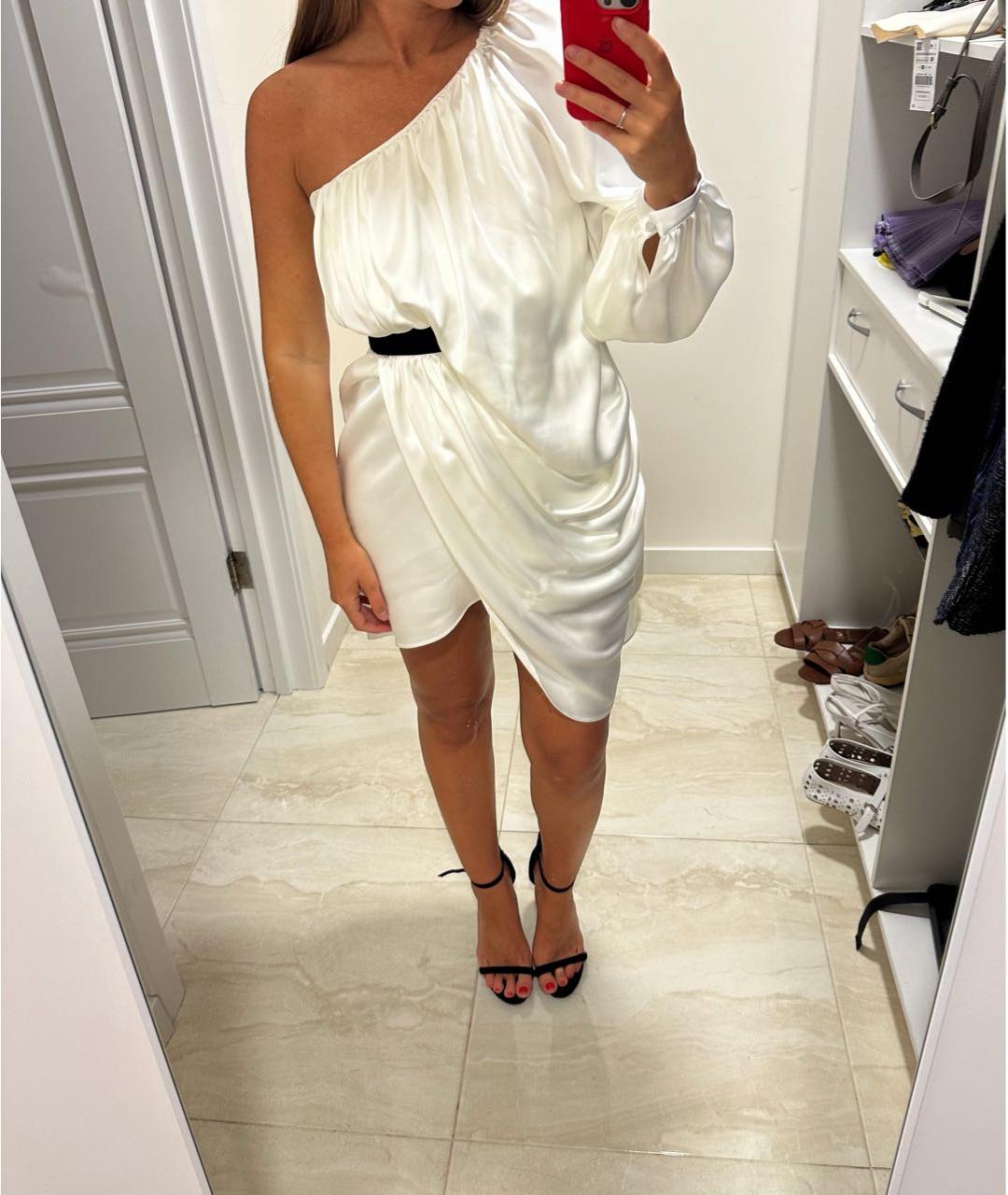 SELF-PORTRAIT Белое полиэстеровое коктейльное платье, фото 6