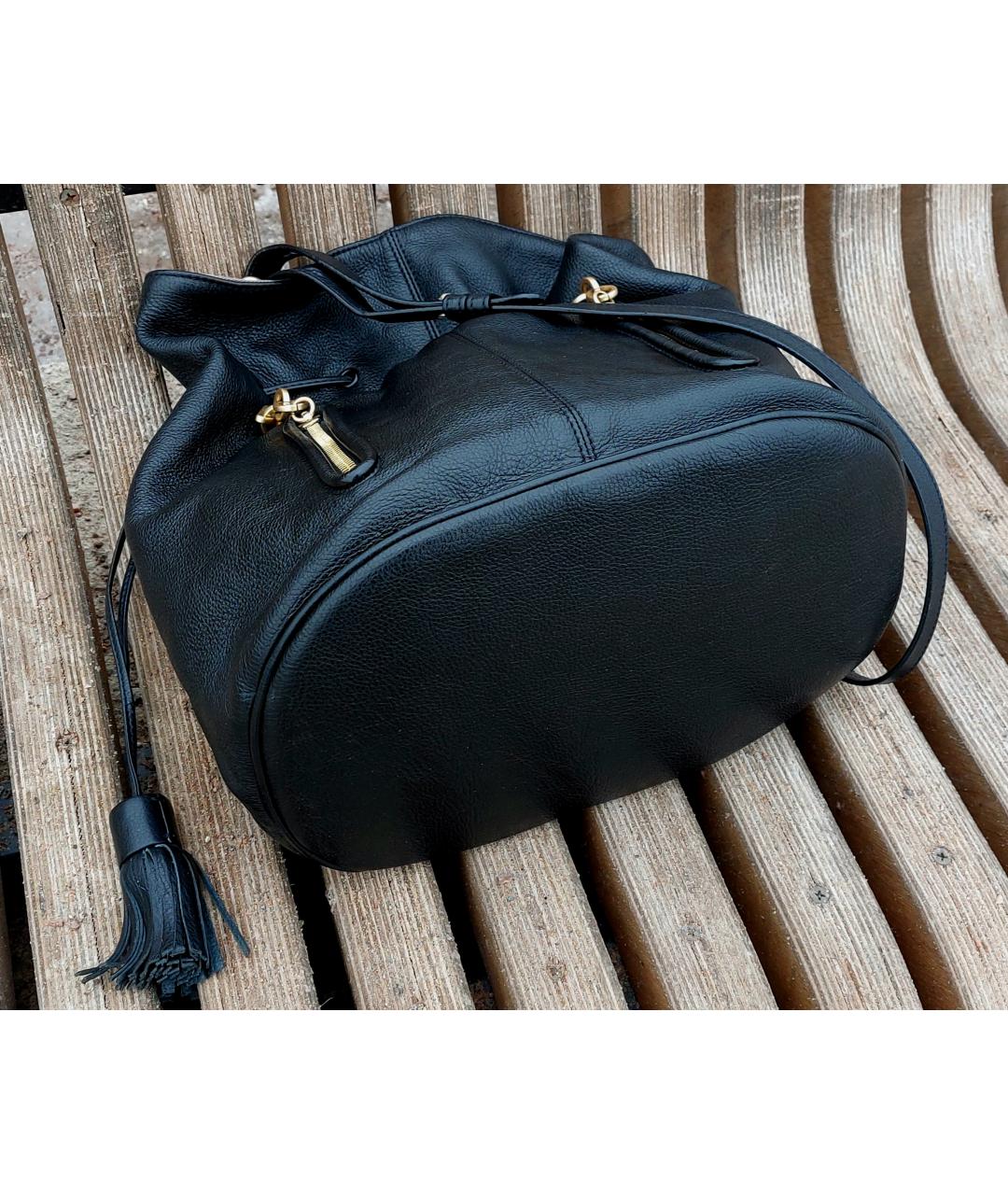 SEE BY CHLOE Черная кожаная сумка через плечо, фото 5