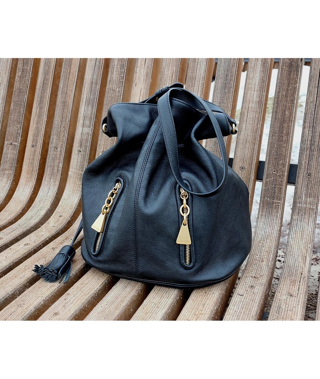 SEE BY CHLOE Черная кожаная сумка через плечо, фото 3