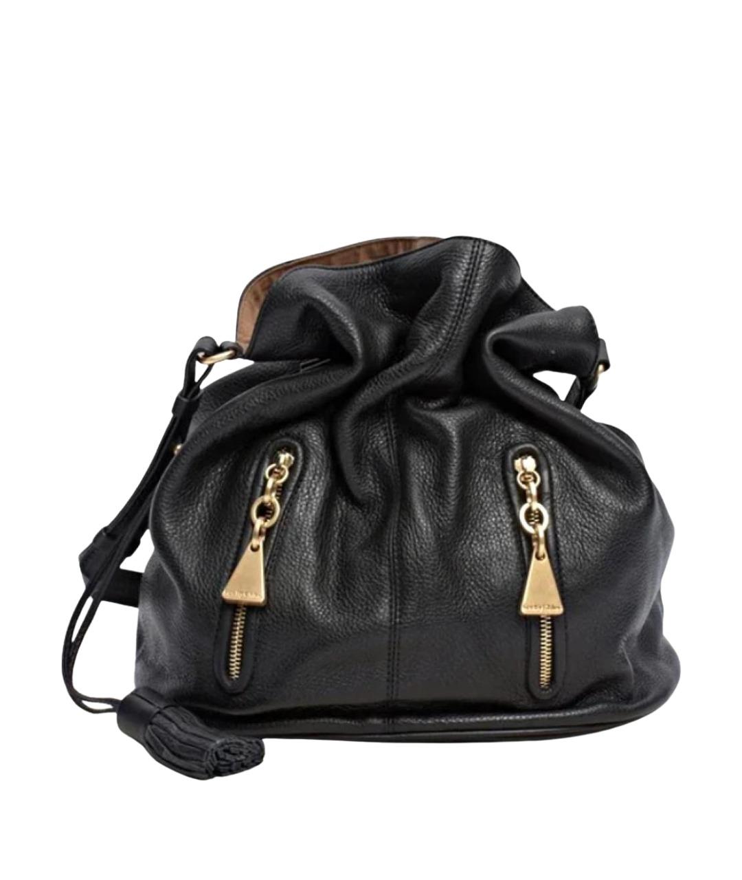 SEE BY CHLOE Черная кожаная сумка через плечо, фото 1