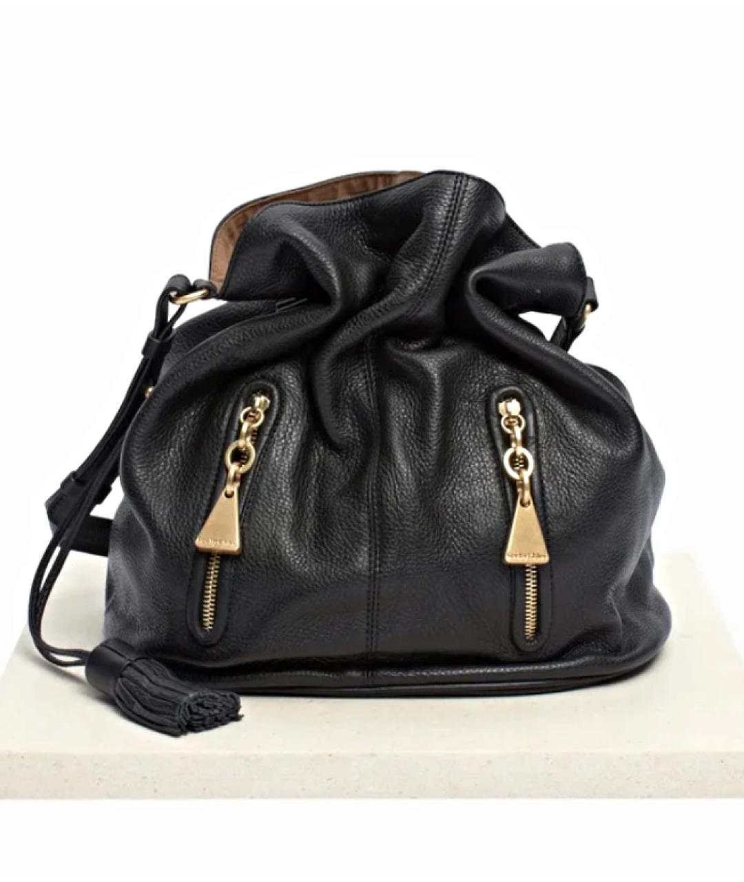 SEE BY CHLOE Черная кожаная сумка через плечо, фото 10