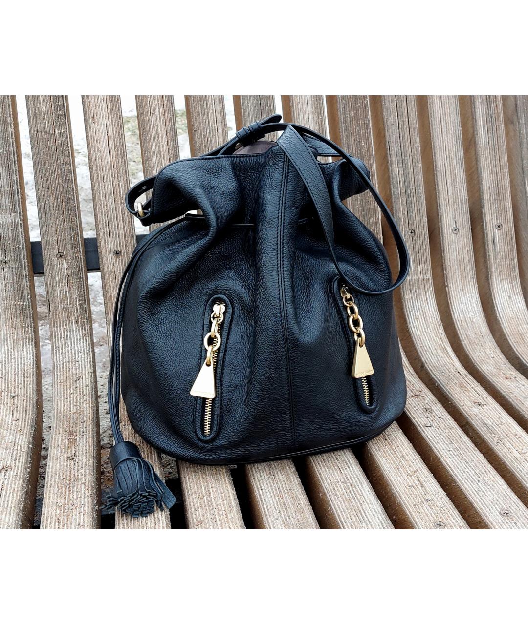 SEE BY CHLOE Черная кожаная сумка через плечо, фото 2