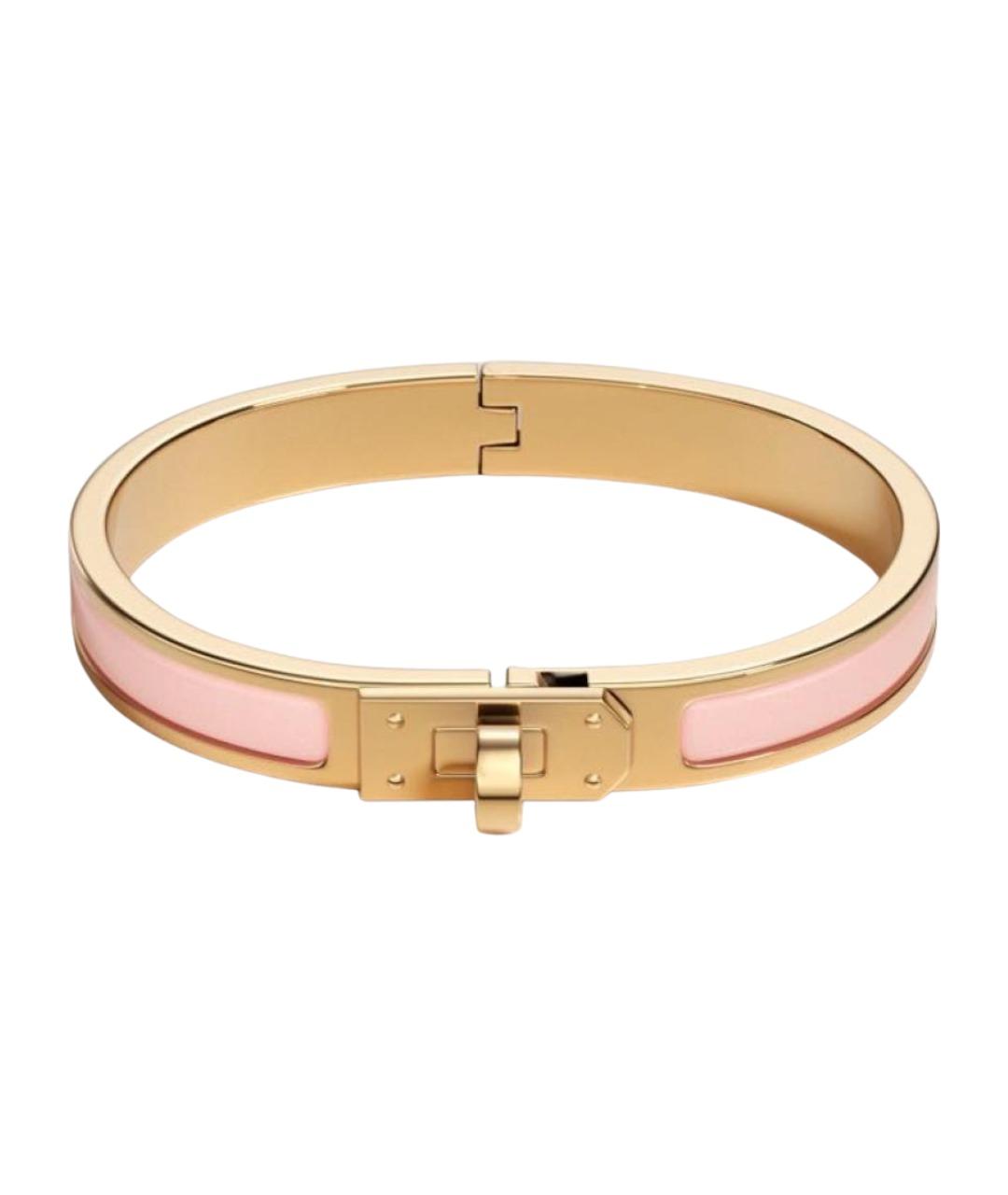 HERMES Розовый металлический браслет, фото 1