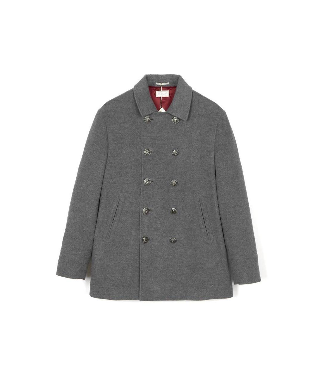 BRUNELLO CUCINELLI Серое кашемировое пальто, фото 1