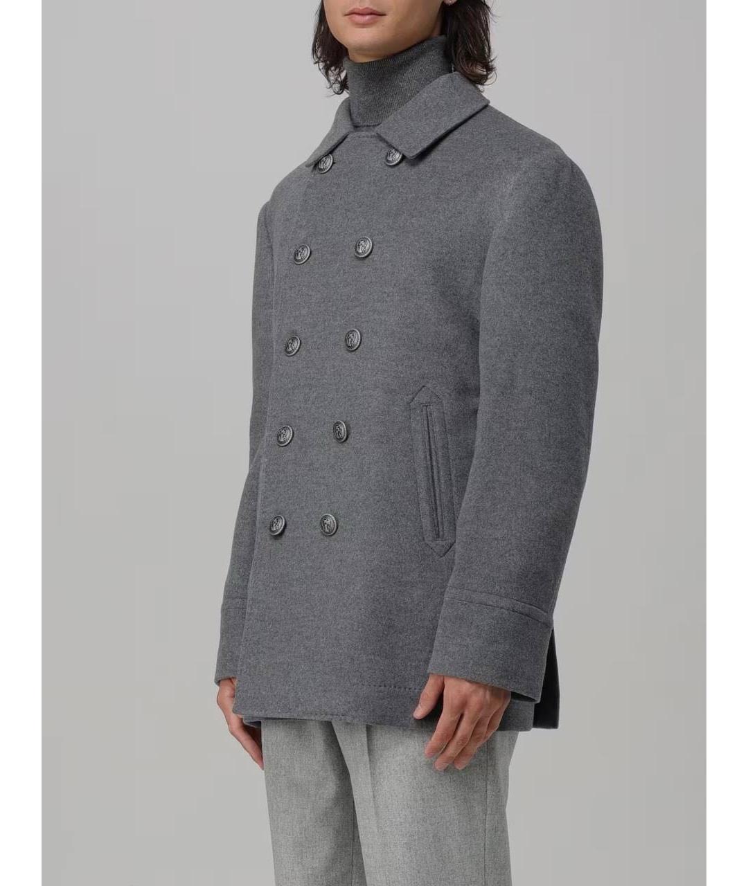 BRUNELLO CUCINELLI Серое кашемировое пальто, фото 5