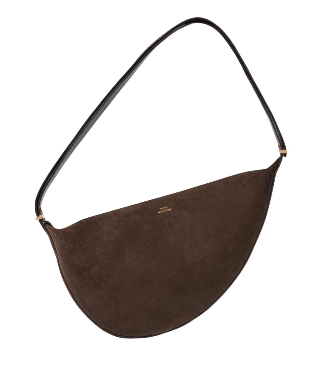TOTEME Коричневая замшевая сумка через плечо, фото 1