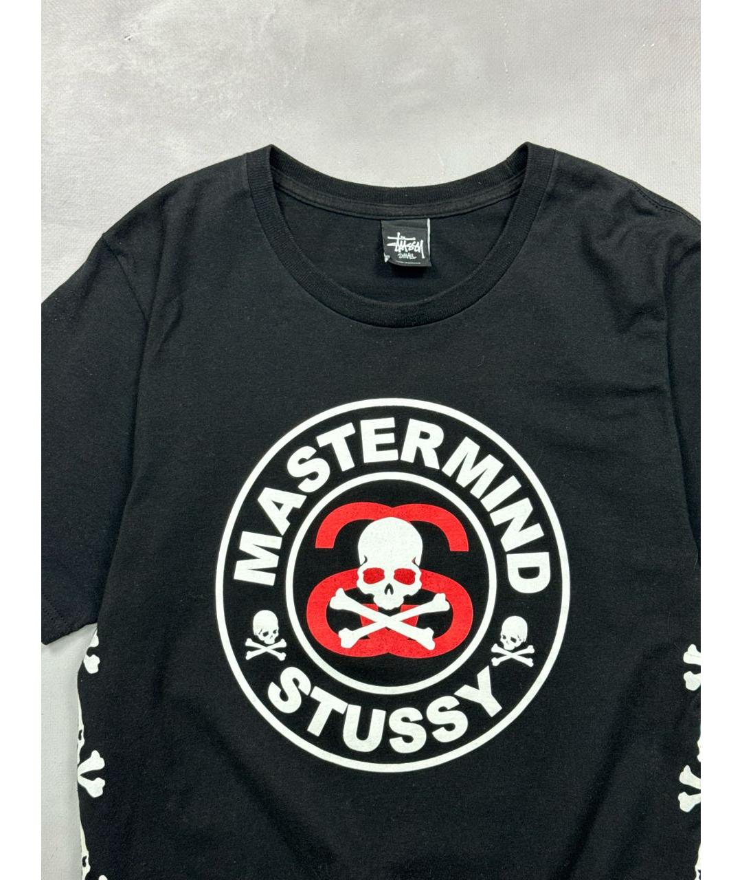 MASTERMIND JAPAN Черная хлопковая футболка, фото 8