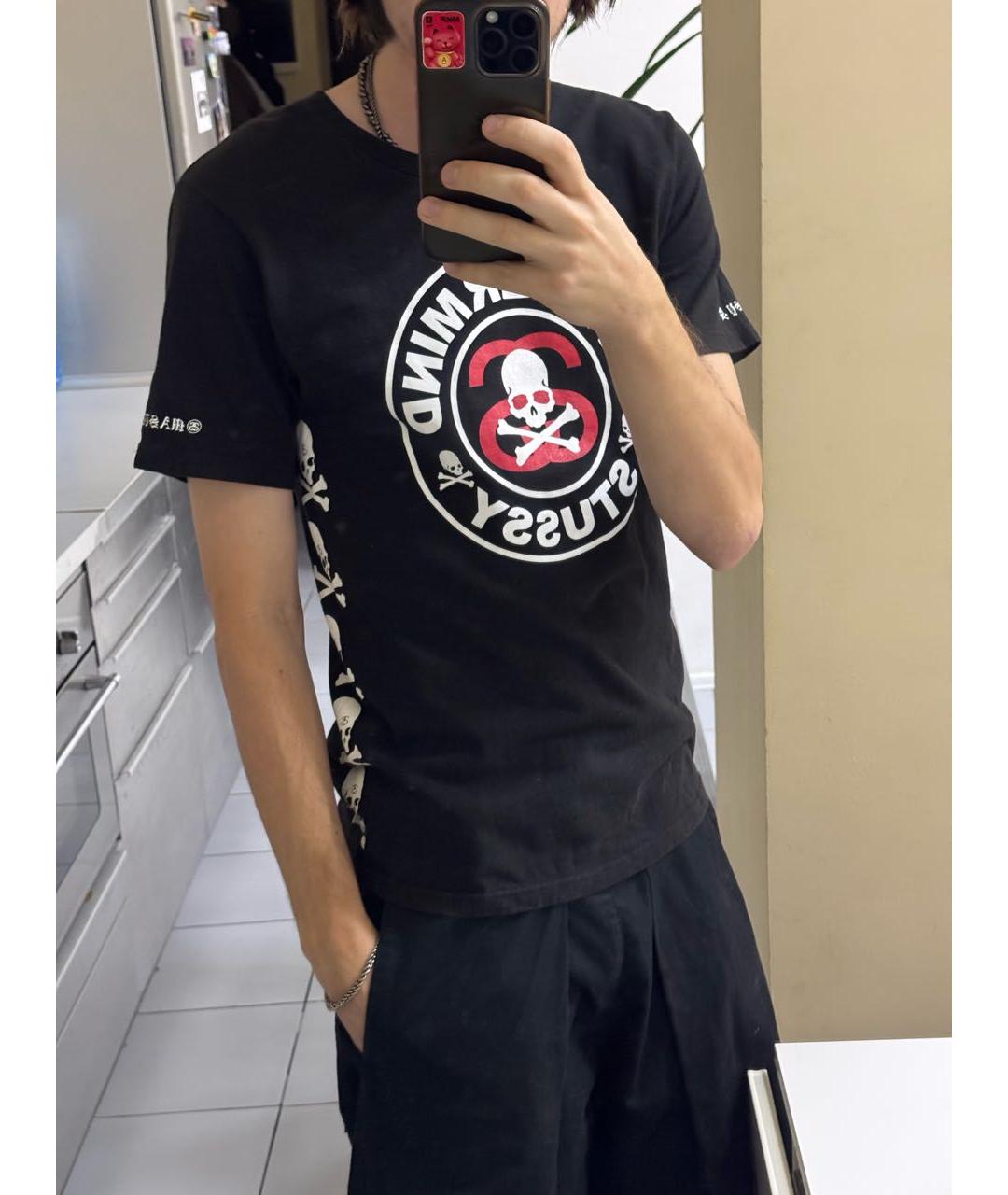 MASTERMIND JAPAN Черная хлопковая футболка, фото 5