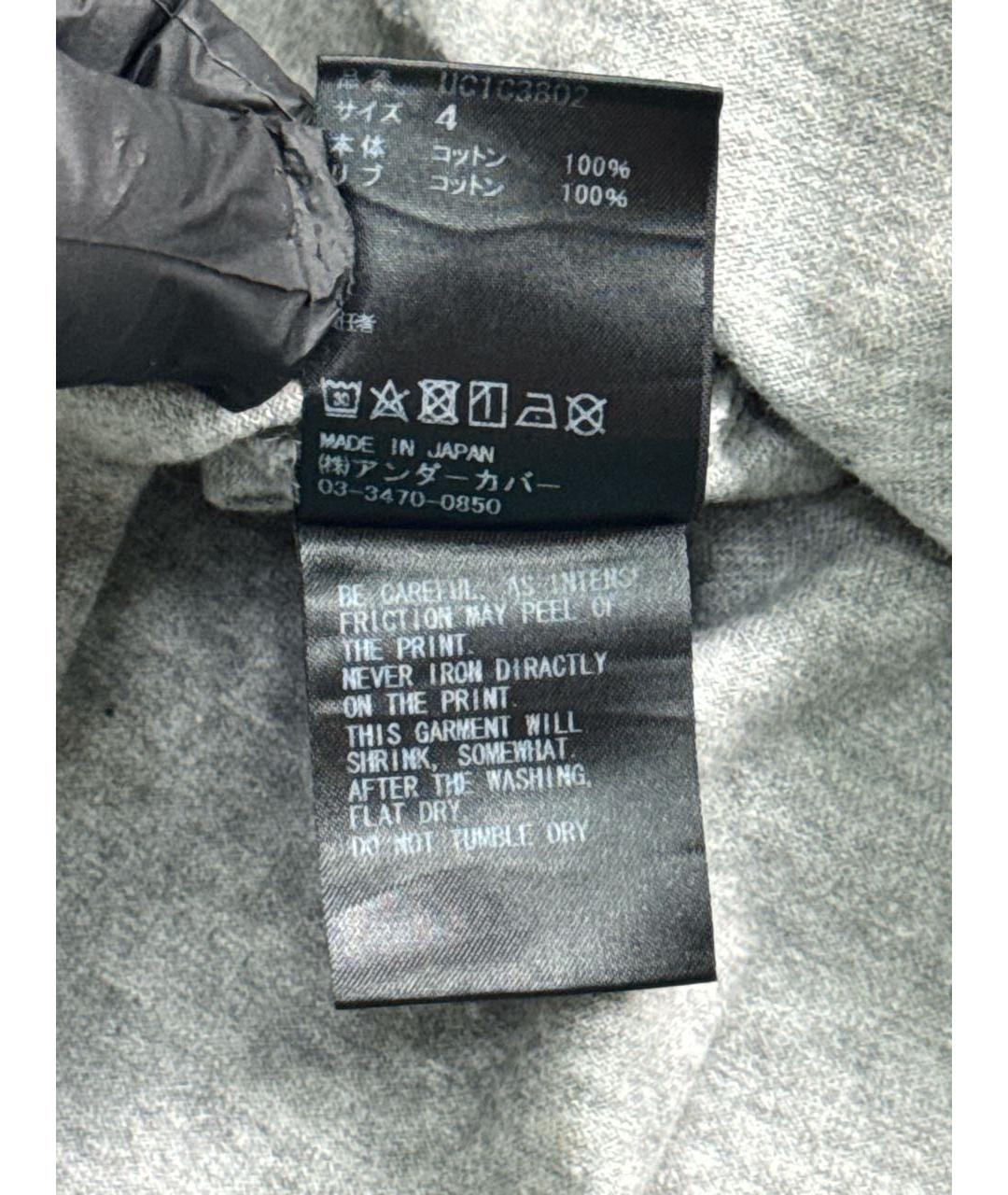 UNDERCOVER Серая хлопковая футболка, фото 7