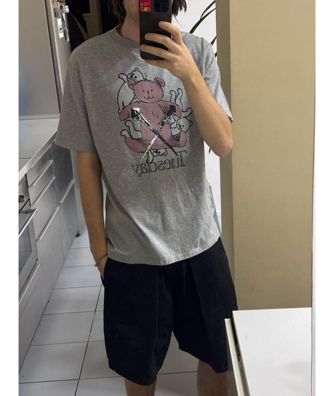 UNDERCOVER Серая хлопковая футболка, фото 4