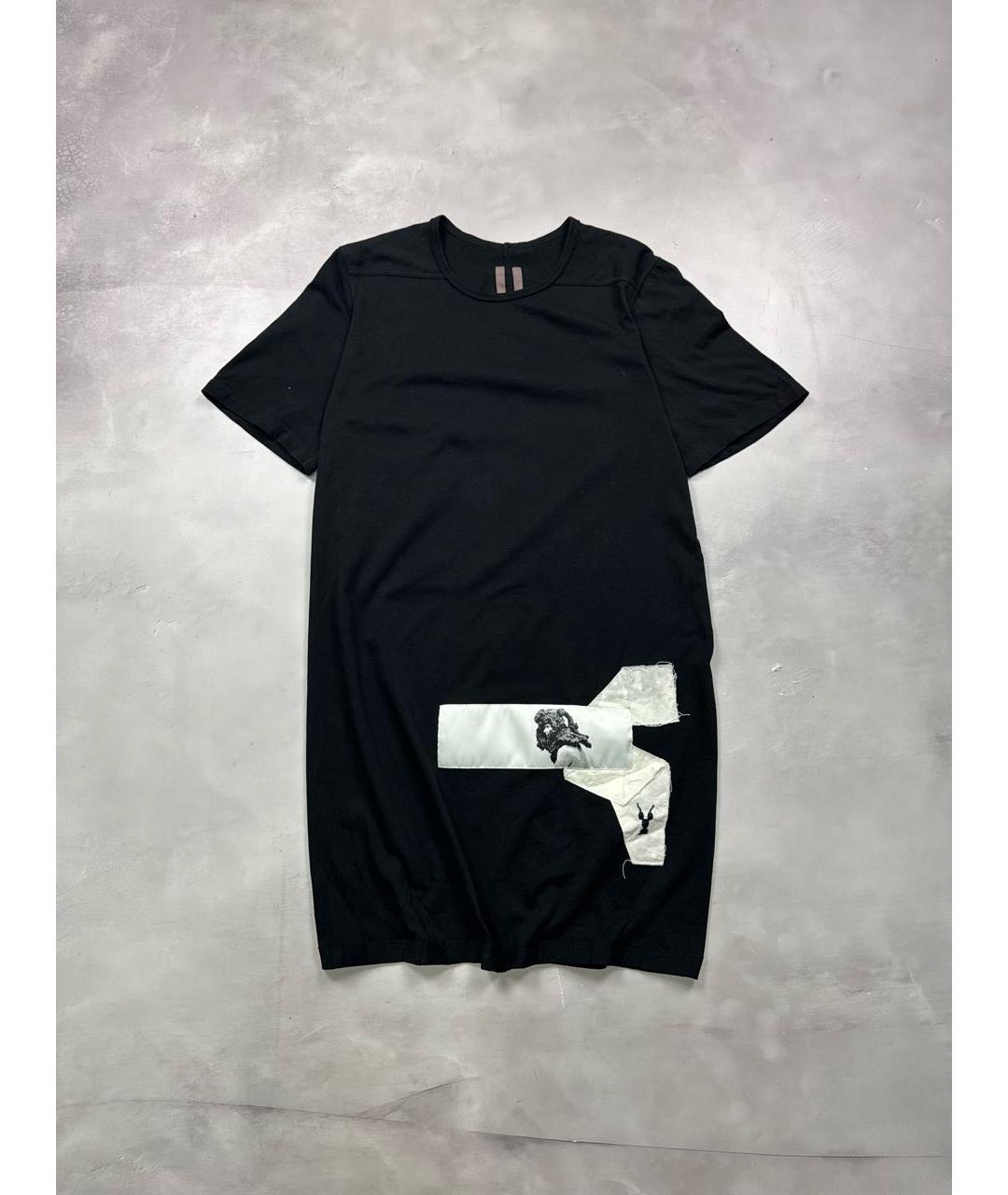 RICK OWENS DRKSHDW Черная хлопковая футболка, фото 9