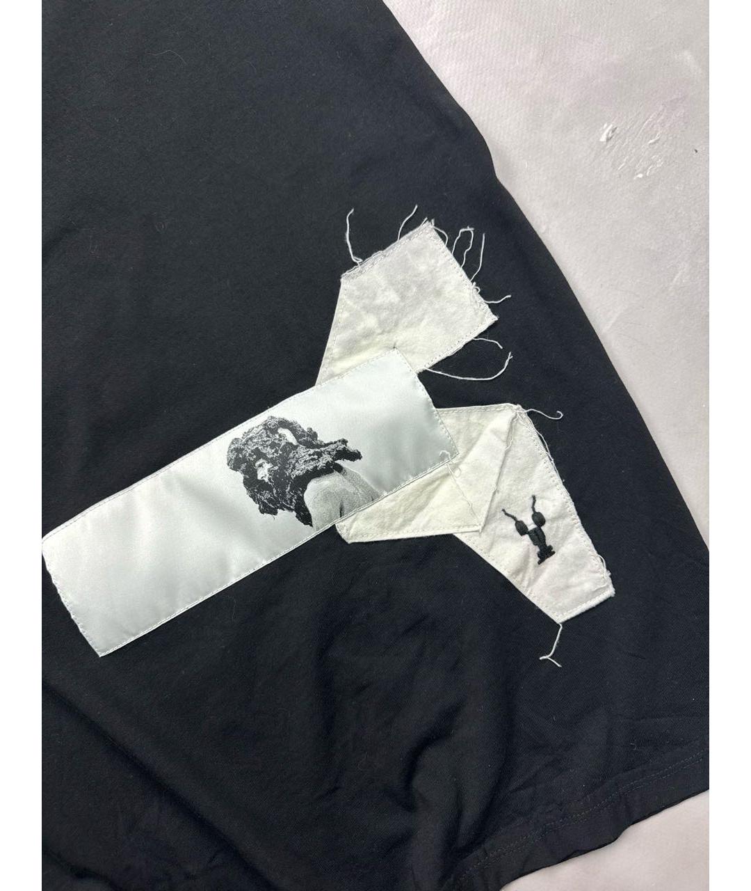 RICK OWENS DRKSHDW Черная хлопковая футболка, фото 2