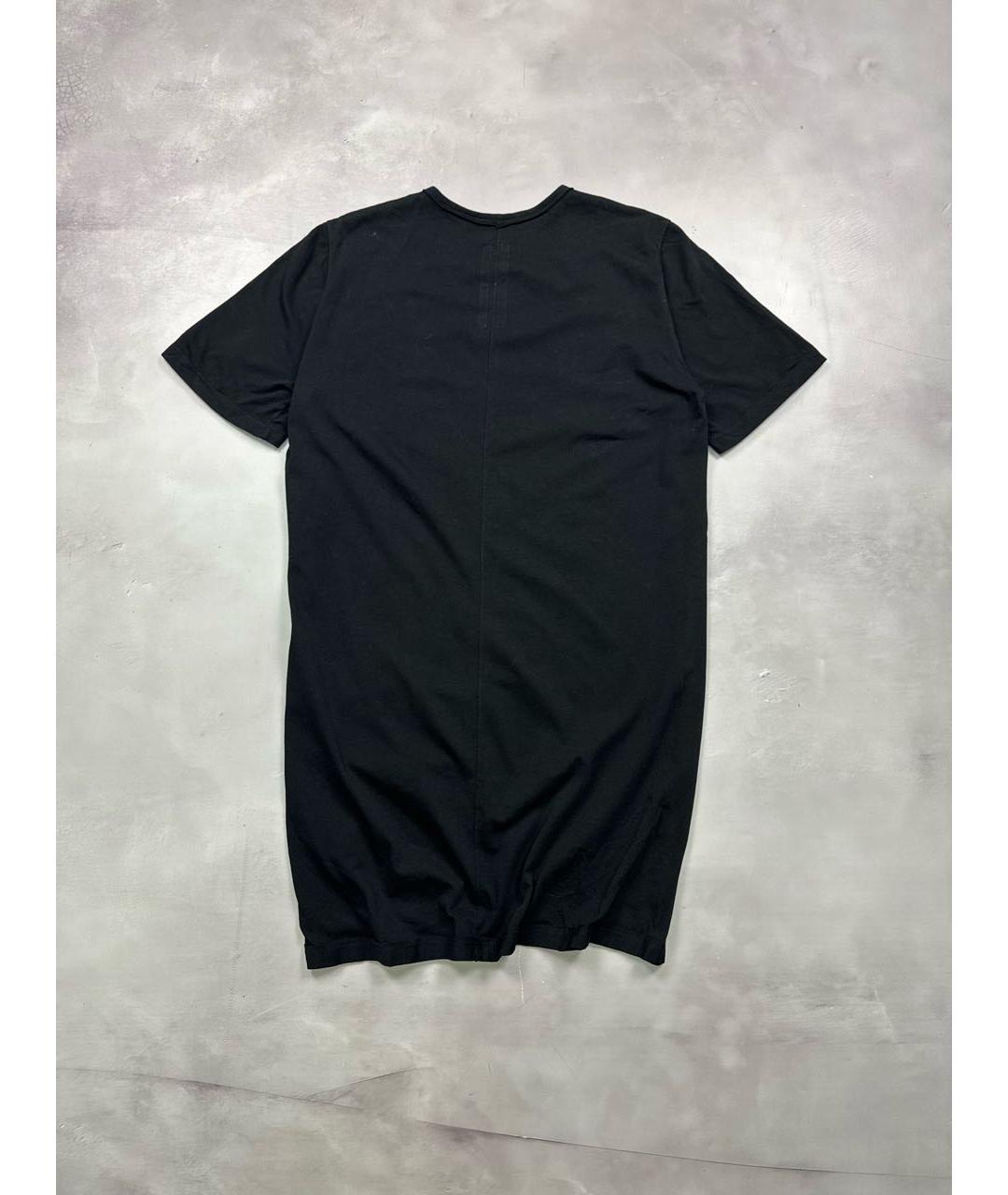 RICK OWENS DRKSHDW Черная хлопковая футболка, фото 3