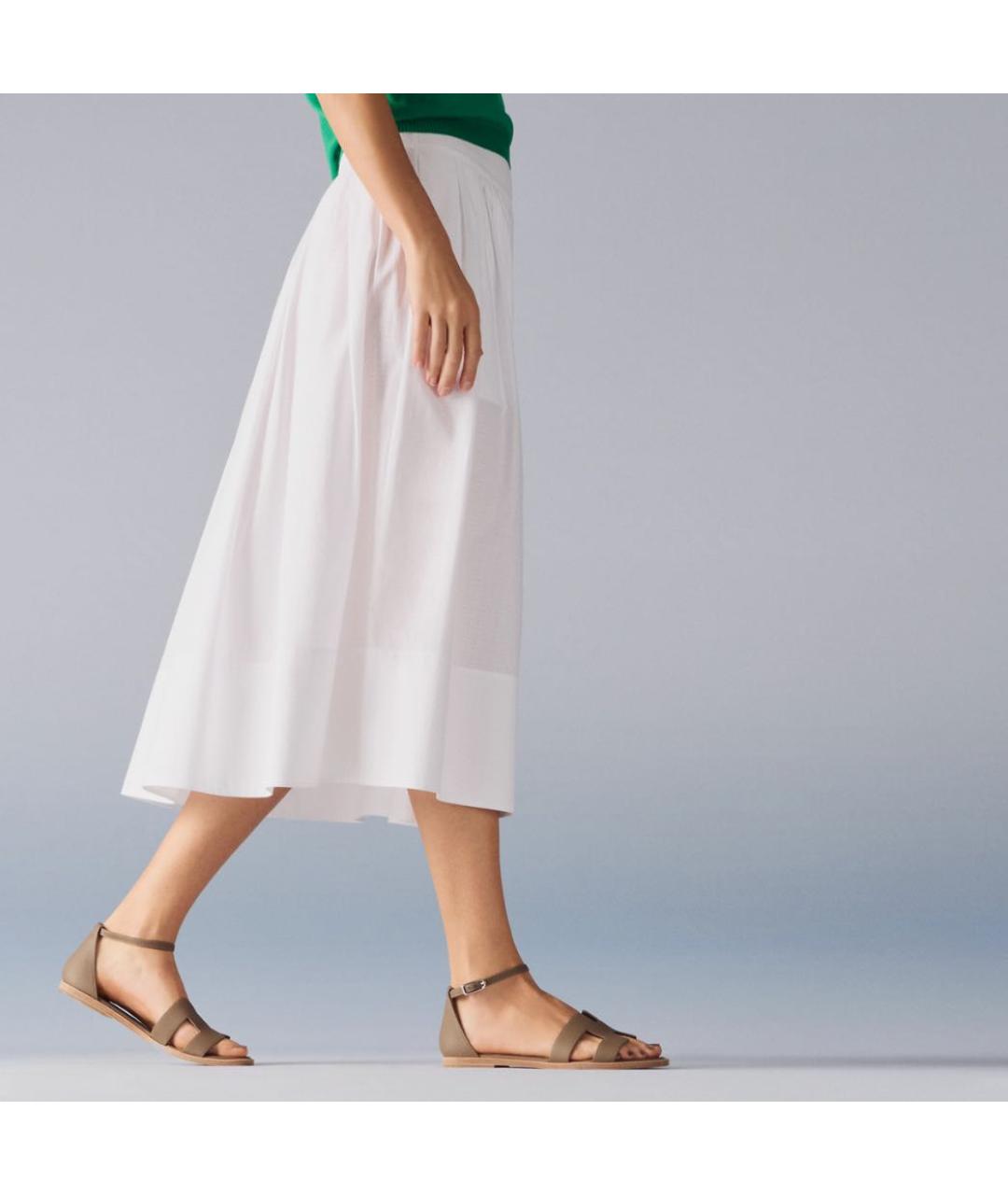 HERMES Серые кожаные сандалии, фото 4