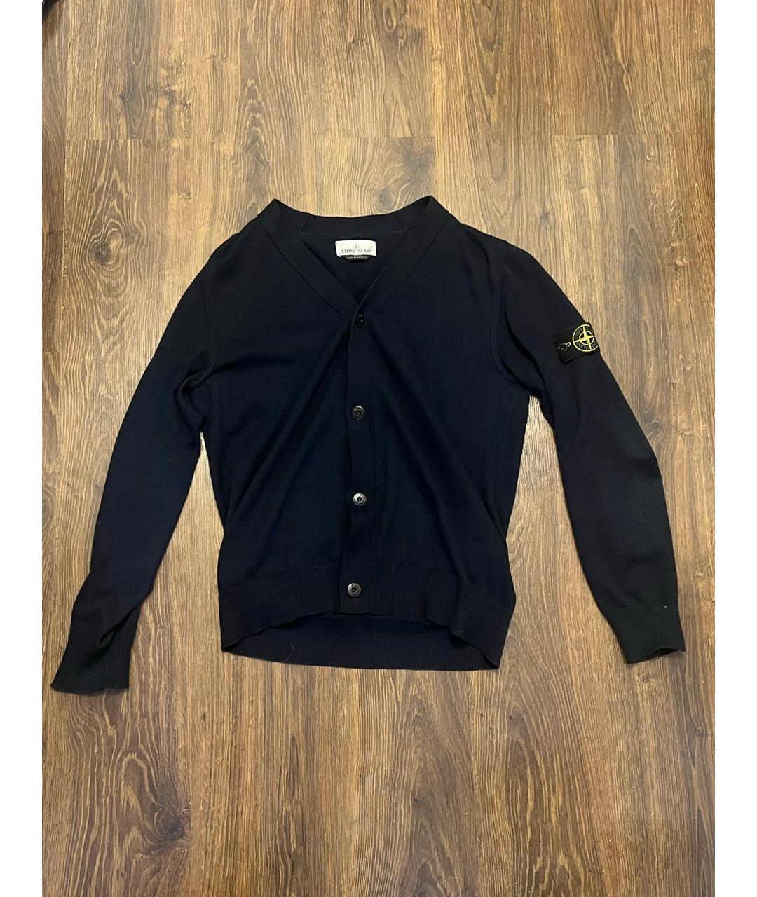 STONE ISLAND Темно-синий хлопковый кардиган, фото 5