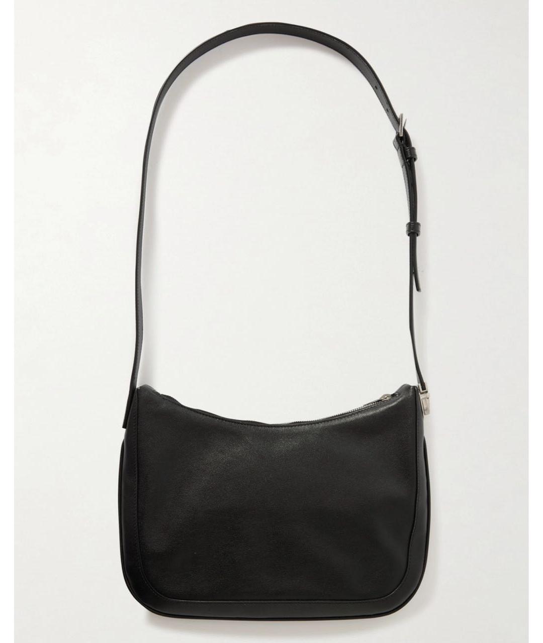 SAINT LAURENT Черная кожаная сумка через плечо, фото 8