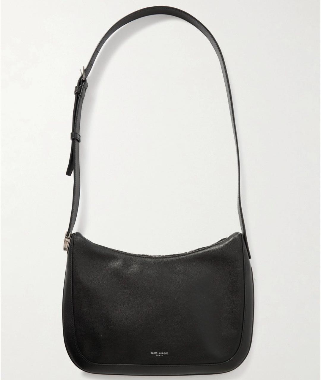 SAINT LAURENT Черная кожаная сумка через плечо, фото 6