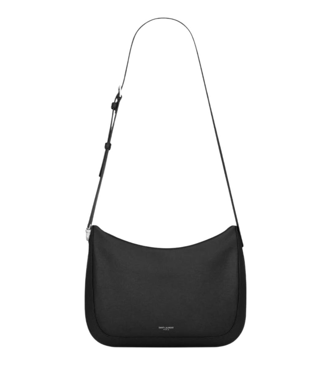 SAINT LAURENT Черная кожаная сумка через плечо, фото 1