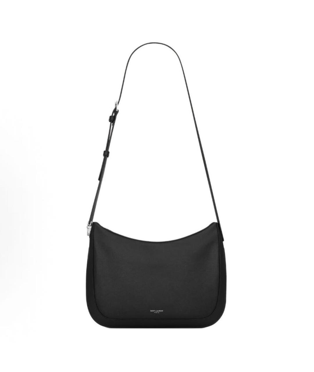 SAINT LAURENT Черная кожаная сумка через плечо, фото 9