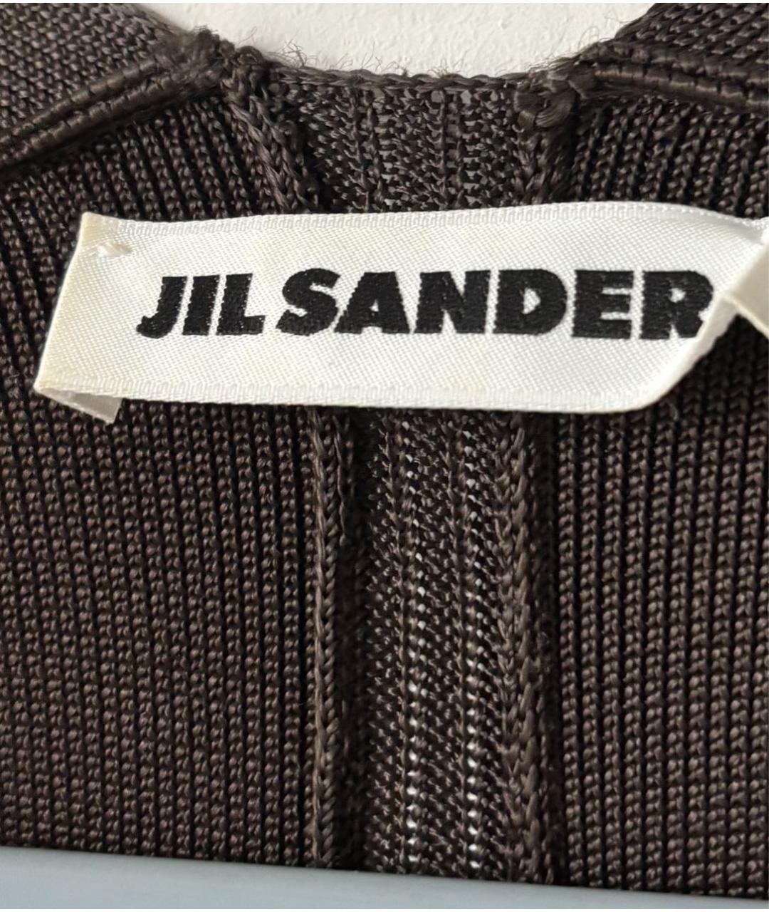 JIL SANDER Коричневое вискозное повседневное платье, фото 3