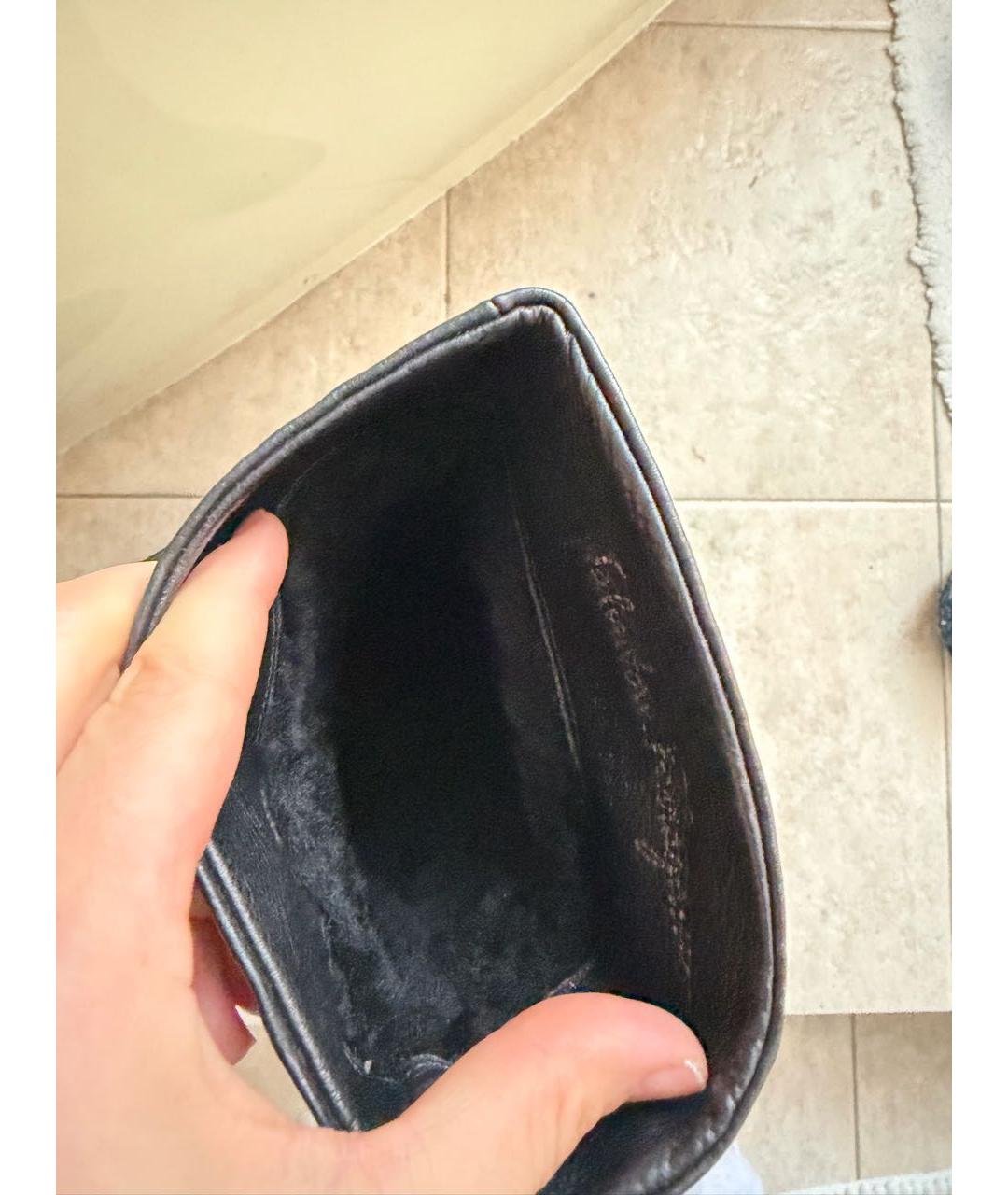 FERRAGAMO Черные кожаные сапоги, фото 4