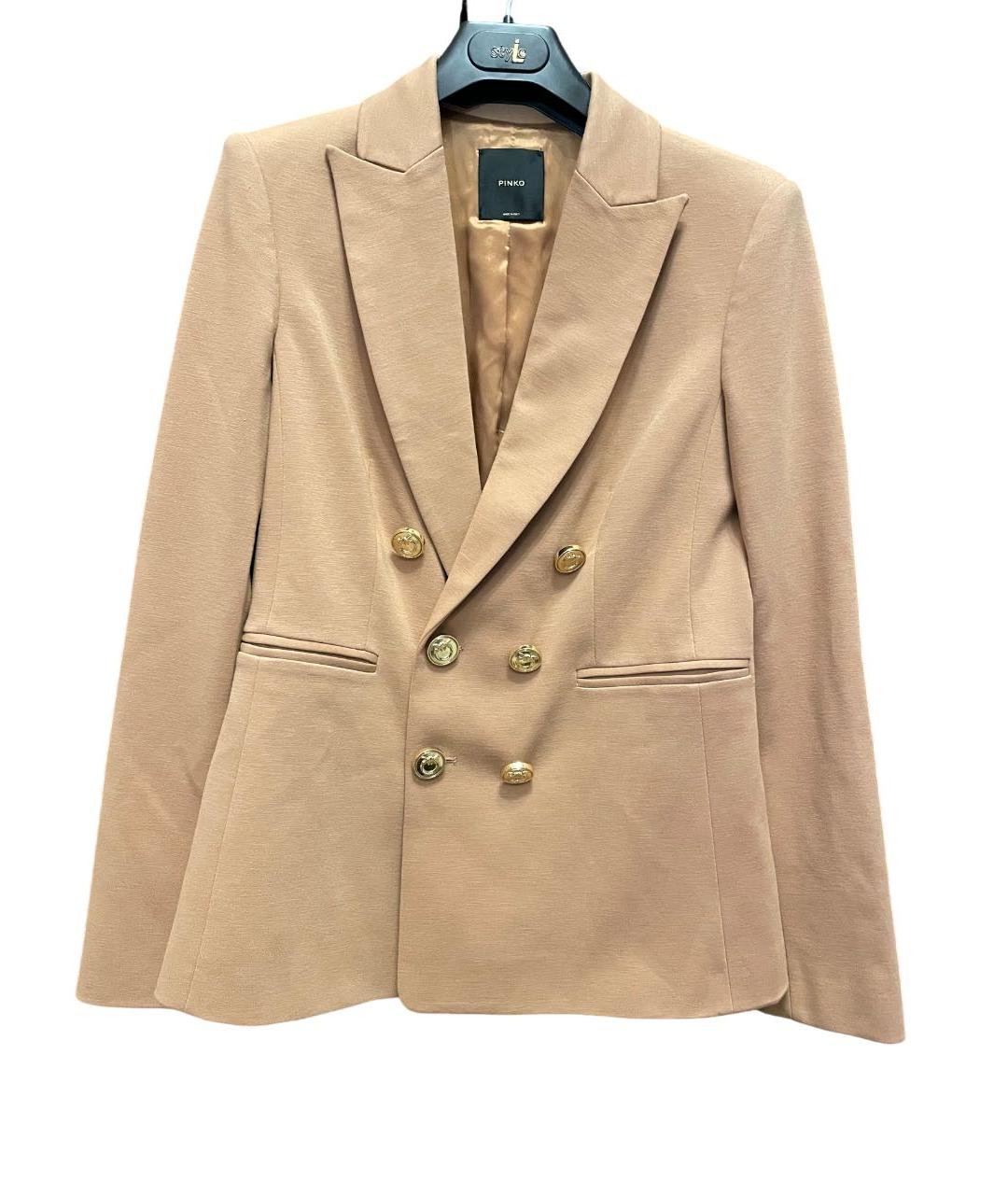 PINKO Коричневый вискозный жакет/пиджак, фото 5