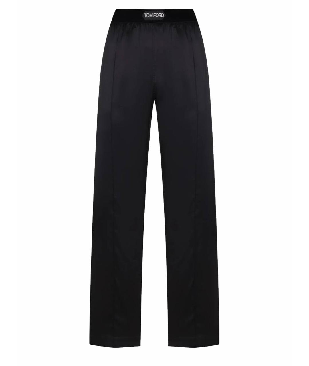 TOM FORD Черные шелковые брюки широкие, фото 1