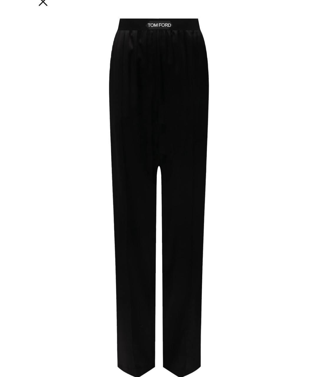 TOM FORD Черные шелковые брюки широкие, фото 2